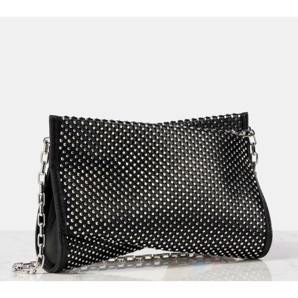 Christian Louboutin Loubitwist‎ embellished leather clutch 3245069 Authentic